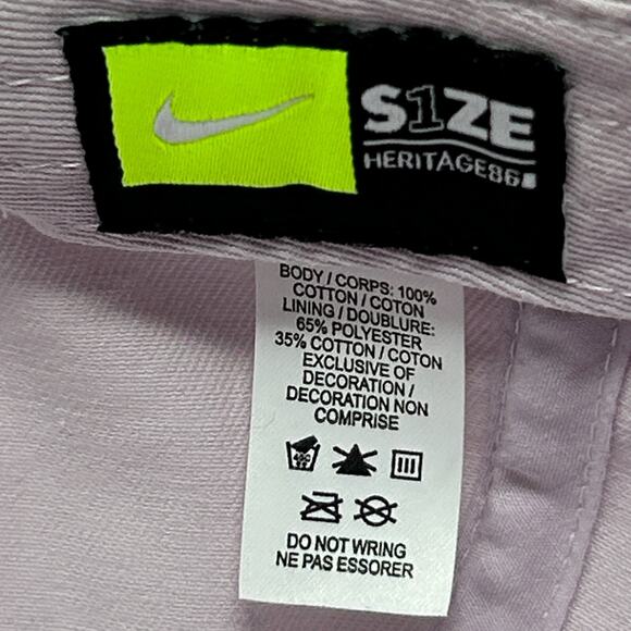 Nike Sportswear Heritage86 Futura Washed Hat Cap Logo 6 Panel Strapback Purple - Picture 8 of 10